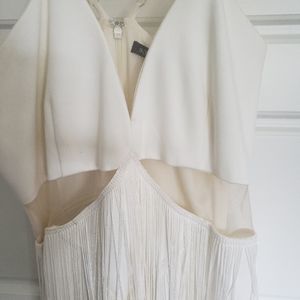 CREAM JUMPSUIT WITH FRINGE